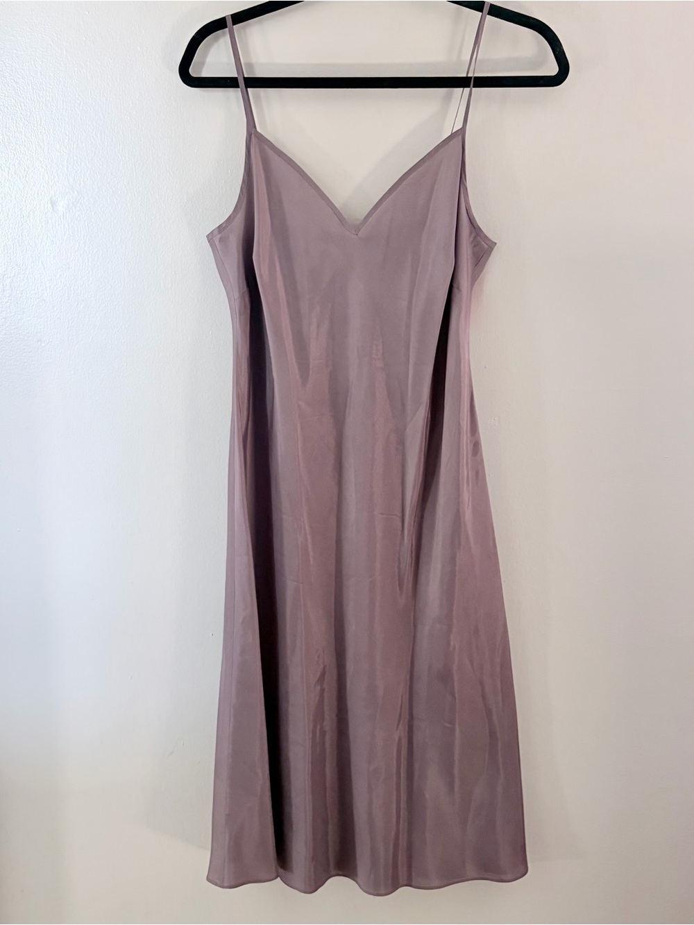 Y2K 90s Midi Slip Dress Mauve Spaghetti Strap Banana Republic